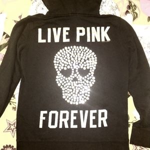 Pink Victoria's Secret Rhinestone hoodie